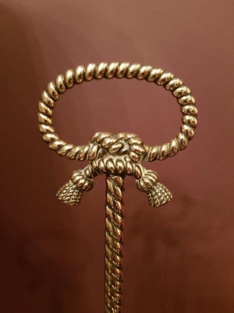 Superb Victorian Cast Brass Door Stop by Tonks - Image 2