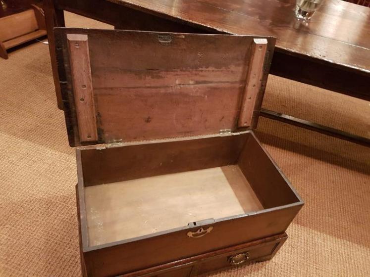 Small Proportioned George II Two Drawer Coffer - Image 2