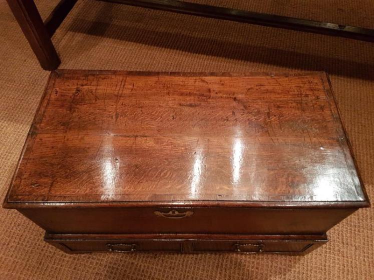 Small Proportioned George II Two Drawer Coffer - Image 3