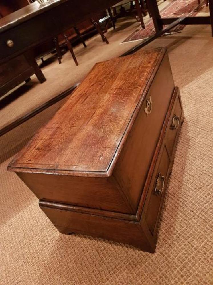Small Proportioned George II Two Drawer Coffer - Image 5