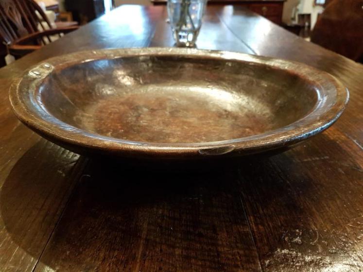 Antique Welsh Fruitwood Cawl Bowl - Image 2
