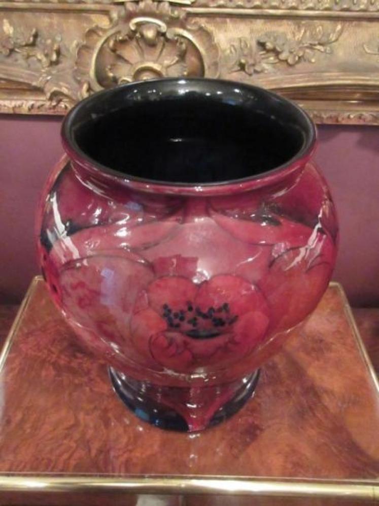 Moorcroft Big Poppy Flambe Glazed Baluster Vase - Image 2