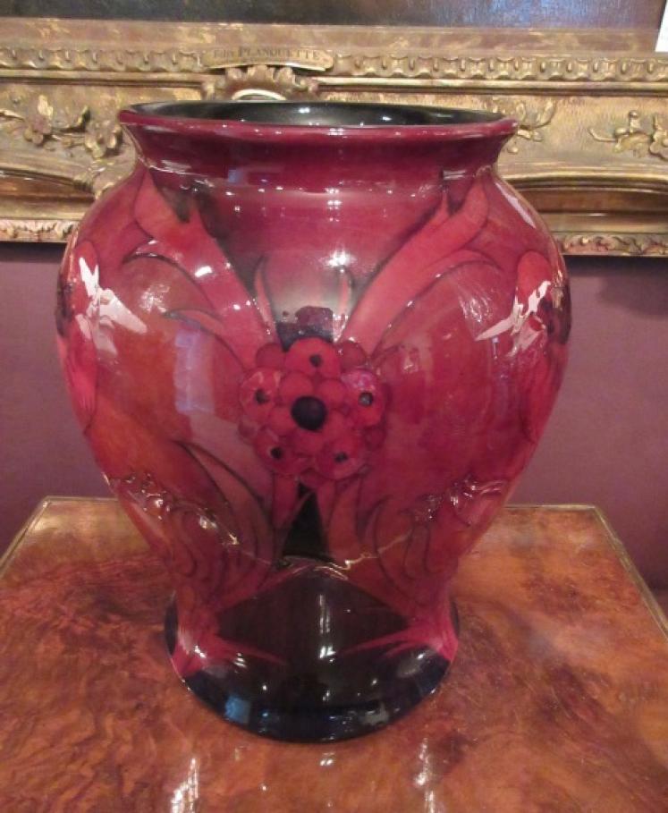 Moorcroft Big Poppy Flambe Glazed Baluster Vase - Image 5