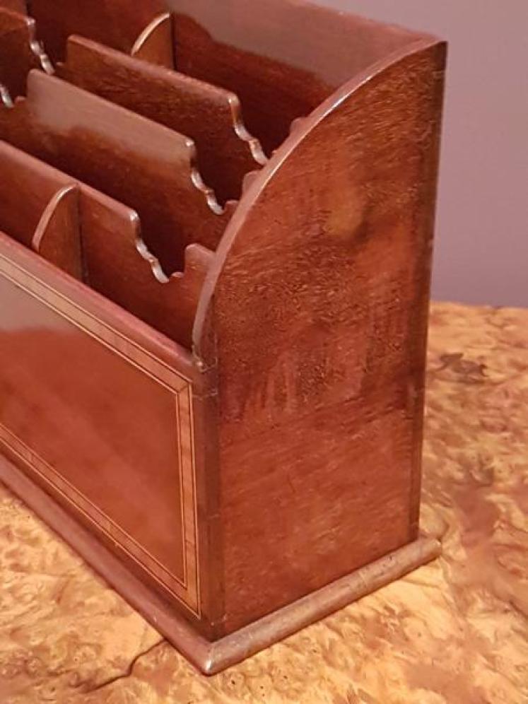 Fine Quality Late Victorian Mahogany Waterfall Letter Rack - Image 2