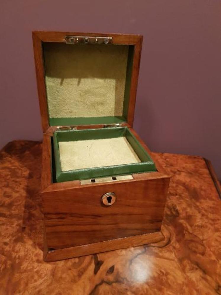 Small Victorian Walnut Dome Top Jewel Box - Image 1