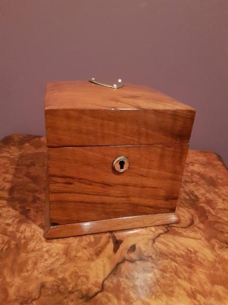 Small Victorian Walnut Dome Top Jewel Box - Image 5