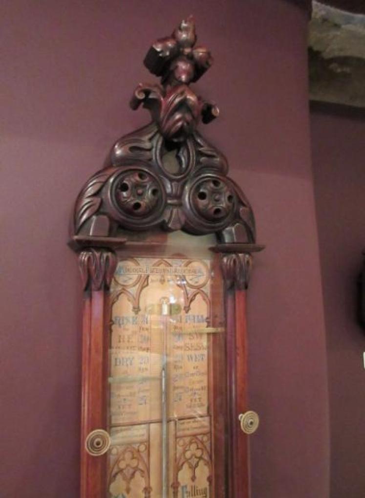 Superb Antique Walnut Admiral Fitzroy Barometer - Image 2