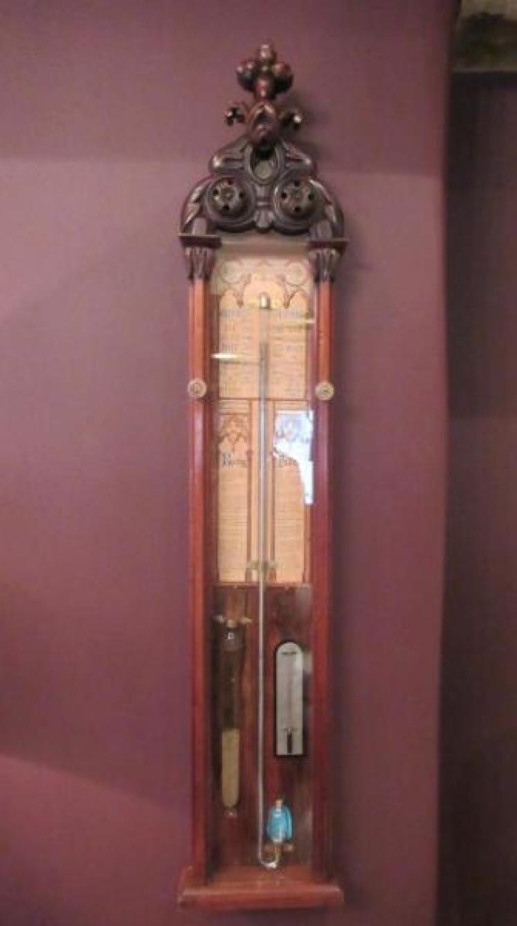 Superb Antique Walnut Admiral Fitzroy Barometer - Image 5