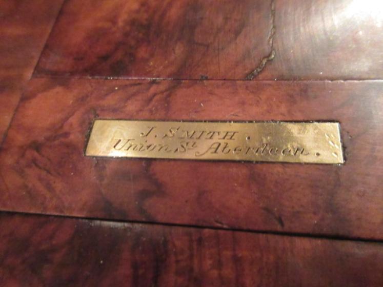 Antique Betjemann's Walnut & Brass Mounted Bookslide - Image 5