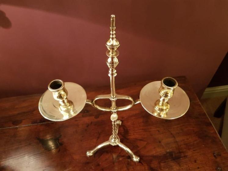 Pair of Early Victorian Brass Rise and Fall Candelabra - Image 2
