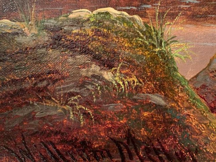Fine Victorian Oil on Canvas by William Mellor 'On The Rothay' - Image 3