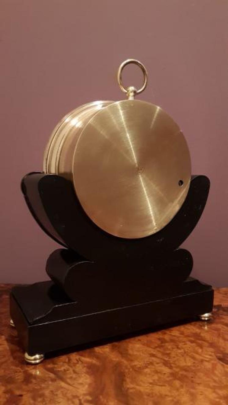 Victorian Brass Cased Marine Barometer and Original Stand - Image 4