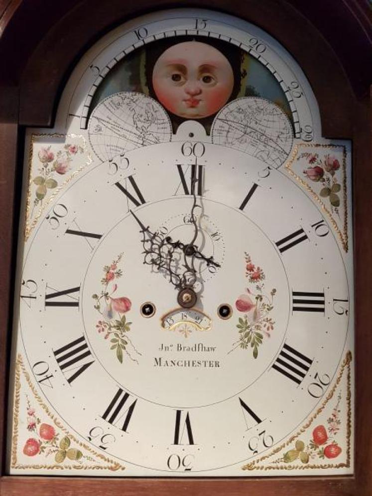 Fine George III Mahogany 8 Day Moon Phases Longcase Clock - Image 2