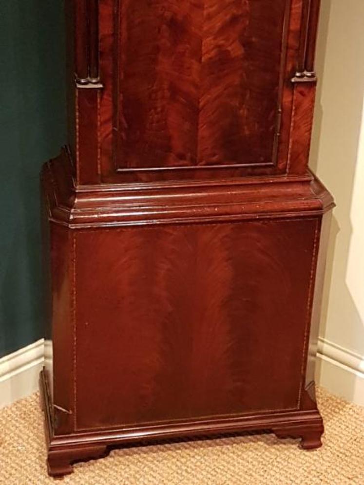 Fine George III Mahogany 8 Day Moon Phases Longcase Clock - Image 4