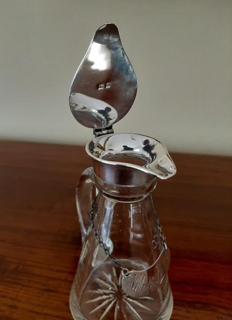 George V Antique Silver Whisky Noggin Decanter - Image 2