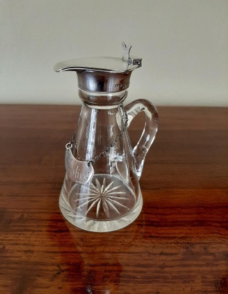 George V Antique Silver Whisky Noggin Decanter - Image 5