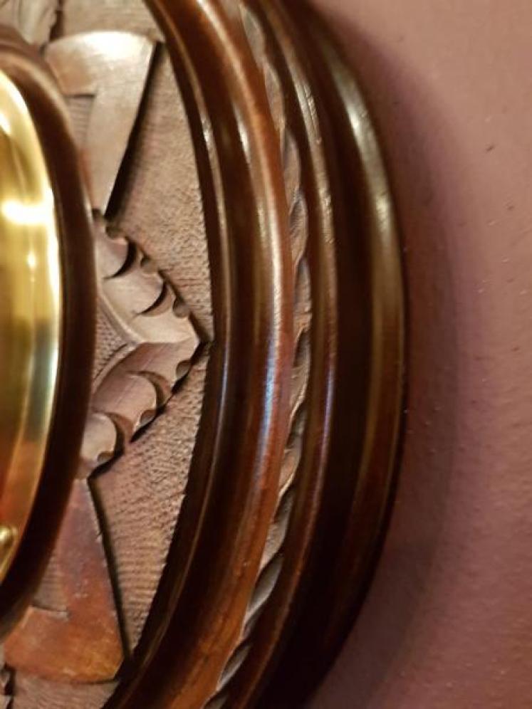Antique Carved Mahogany Victorian Barometer - Image 4