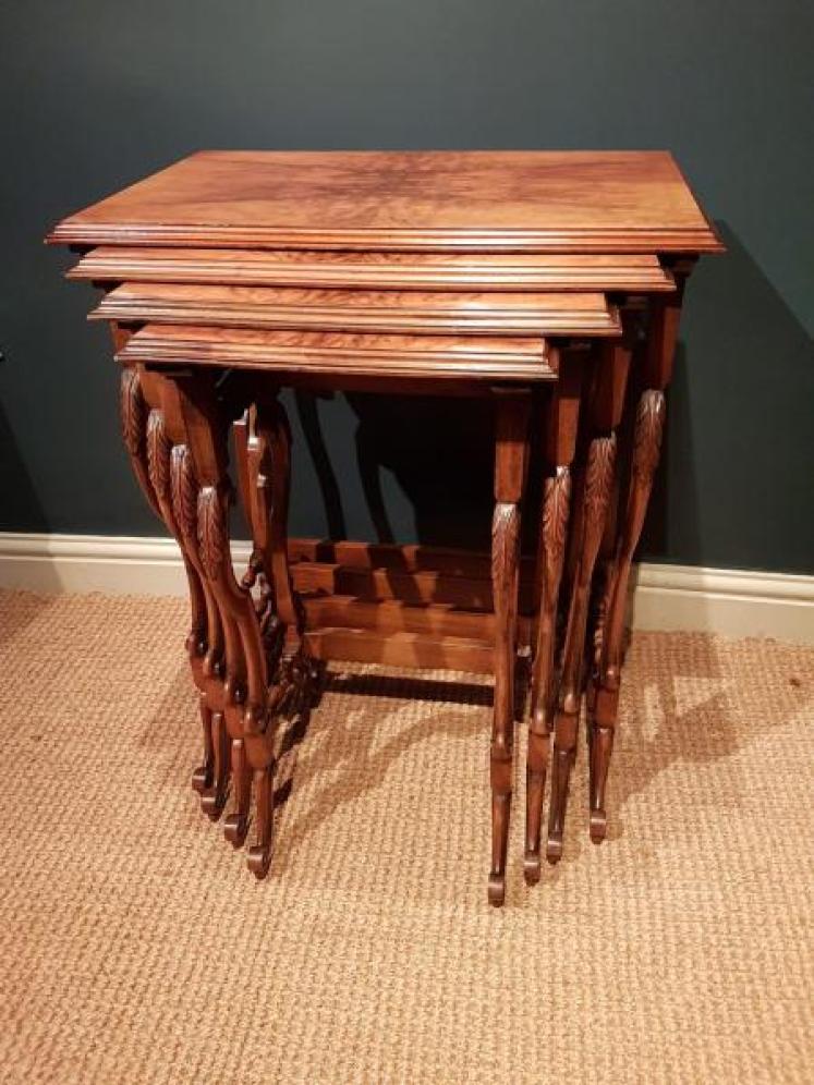Superb Edwardian Walnut Next of Tables - Image 1