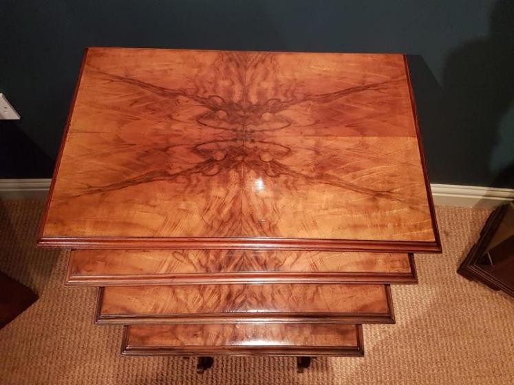 Superb Edwardian Walnut Next of Tables - Image 2
