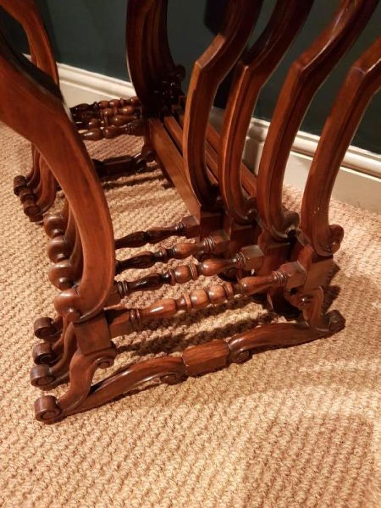 Superb Edwardian Walnut Next of Tables - Image 4