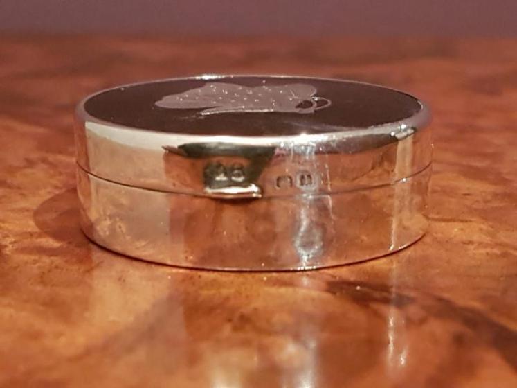 Edwardian Silver and Tortoise Shell Butterfly Motif Ring Box - Image 5
