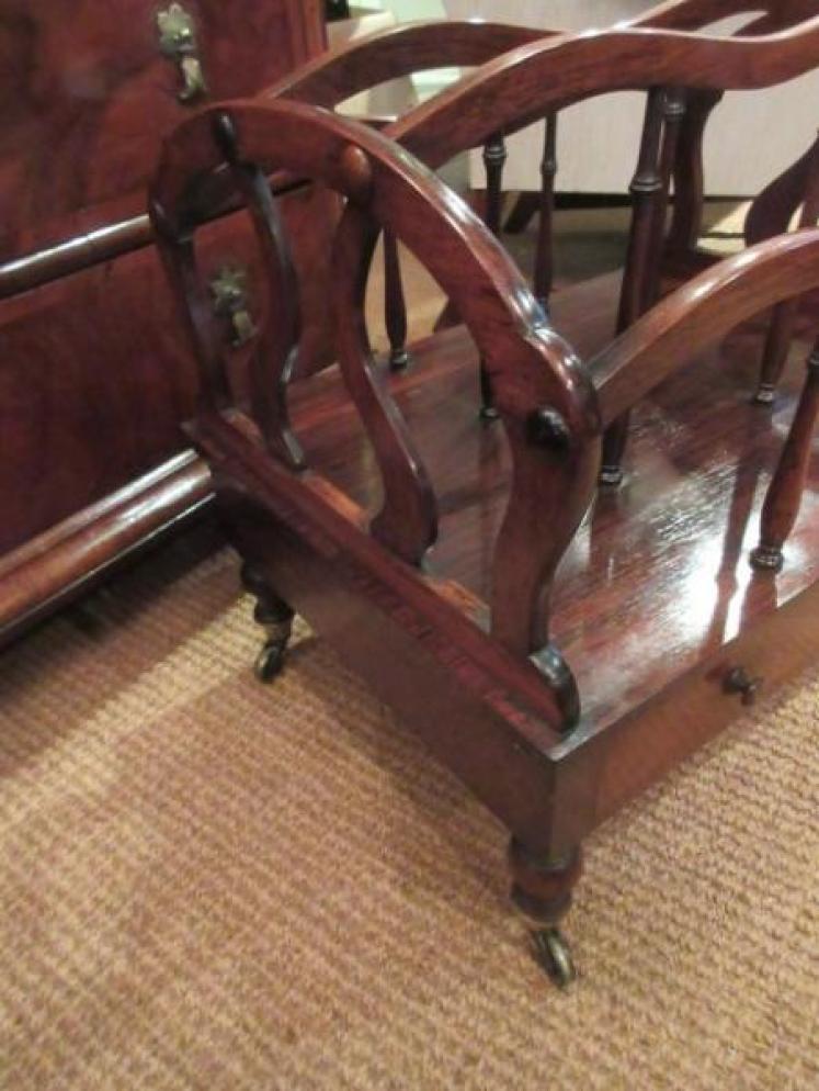 Early Victorian Antique Rosewood Music Canterbury - Image 5