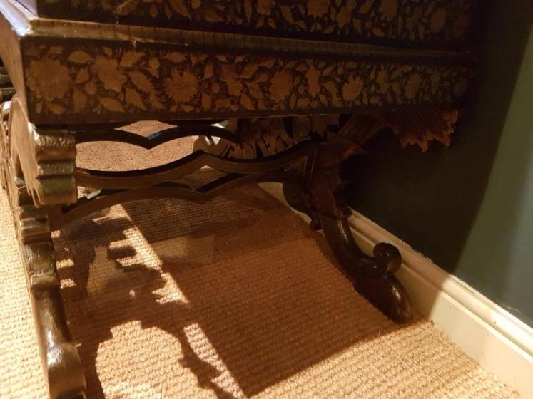 Antique George III Period Laquered Trunk on Original Stand - Image 5