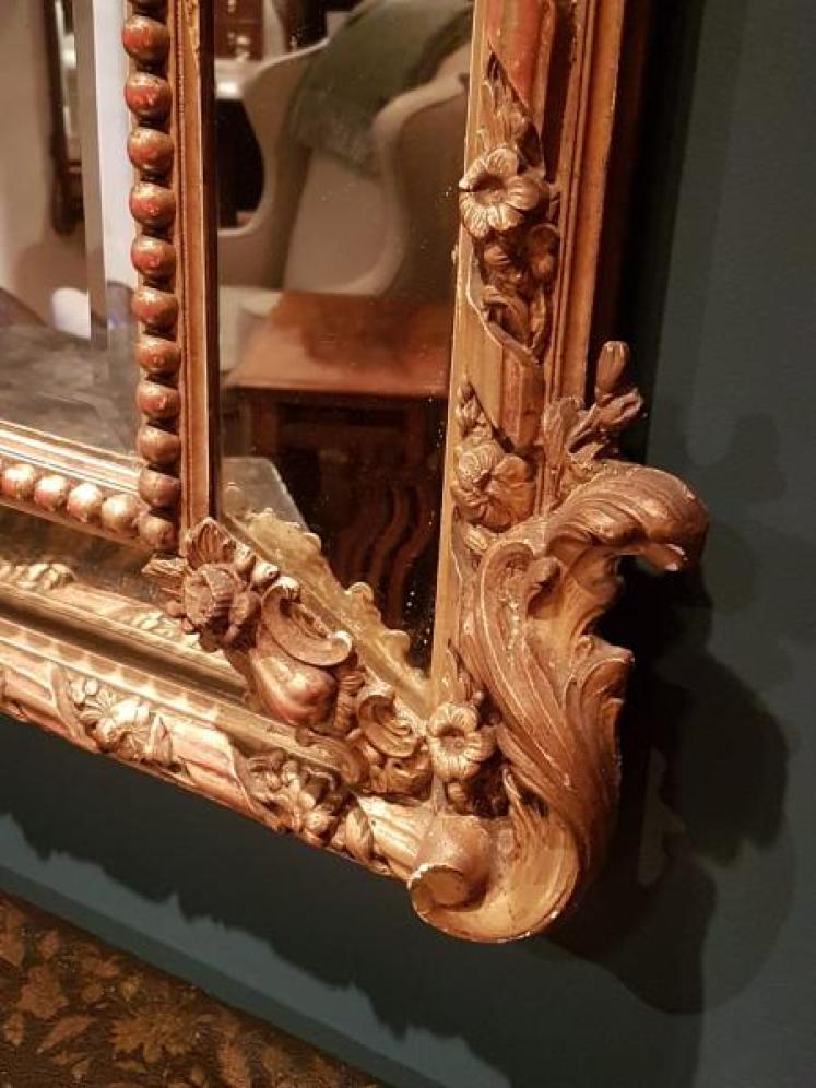 Superb Victorian Timber Gilt Segmented Mirror - Image 4