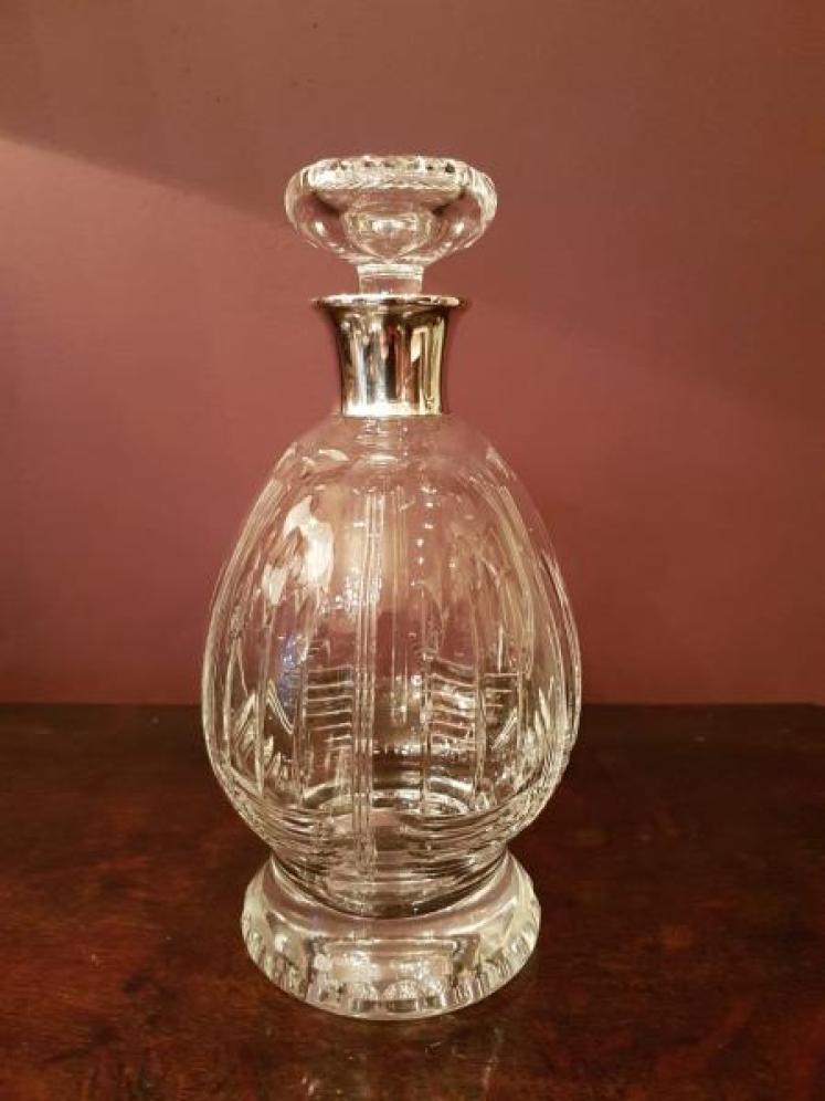 Hukin & Heath Silver Mounted Cut Crystal Decanter - Image 1
