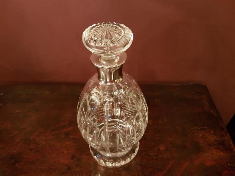 Hukin & Heath Silver Mounted Cut Crystal Decanter - Image 5