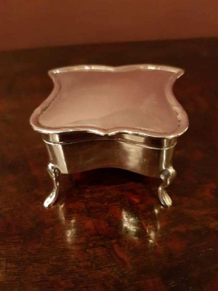 Antique Edwardian Period Silver Ring Box - Image 5