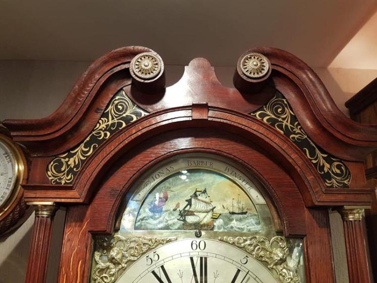 Fine Jonas Barber 8 day Rocking Ship Longcase Clock - Image 3