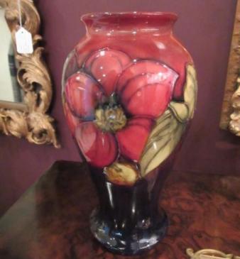 Moorcroft Clematis Flambe Glazed Vase