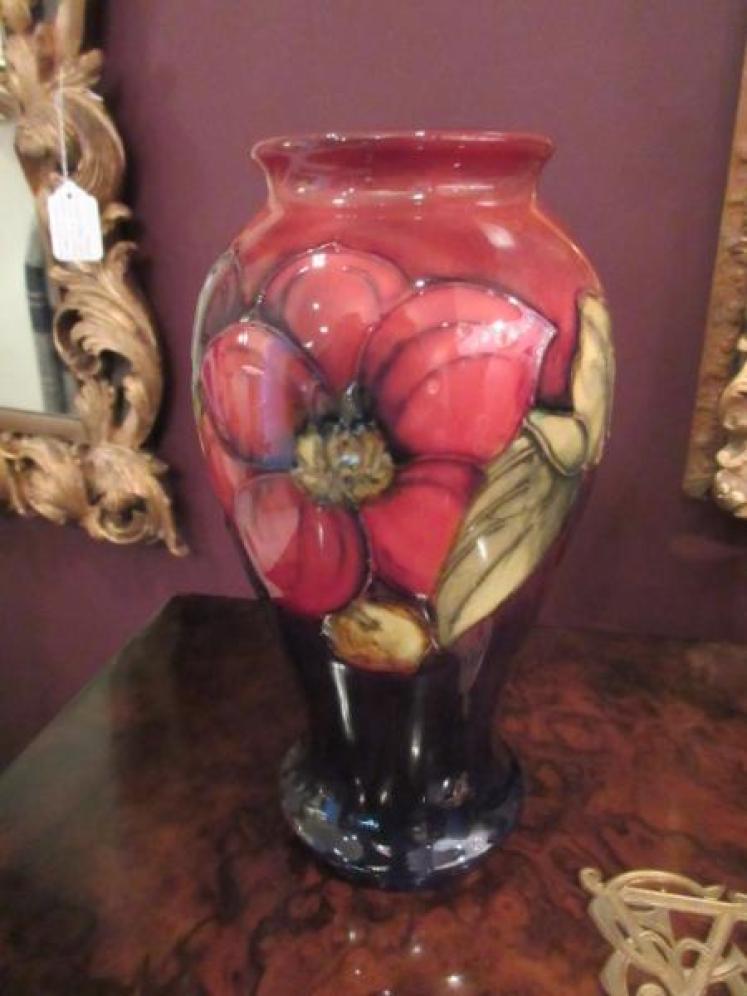 Moorcroft Clematis Flambe Glazed Vase - Image 1