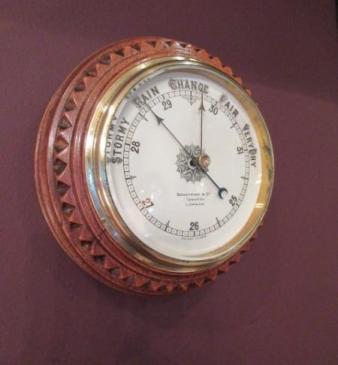 Antique Polished Oak Benetfink of London Barometer