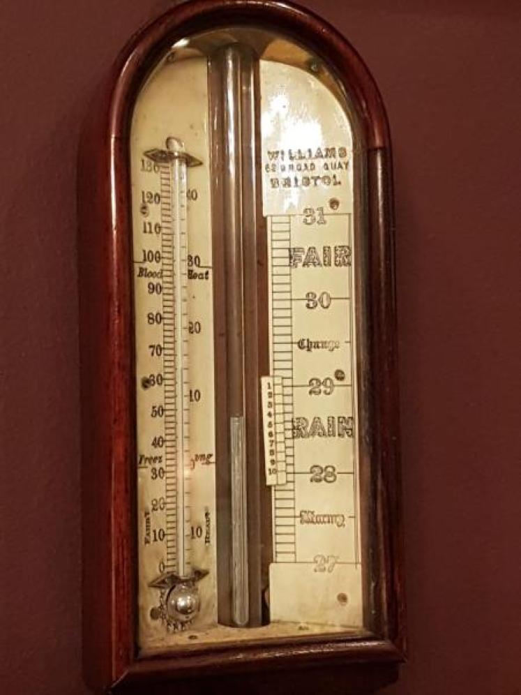 Antique Victorian Rosewood Stick Barometer - Image 2