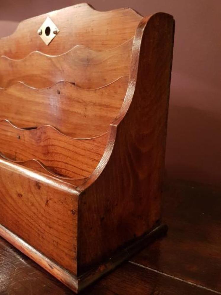 Antique Victorian Oak Waterfall Letter Rack - Image 2