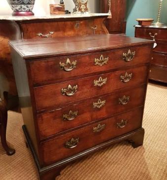 Superb Small George II Oak Chest of Drawers