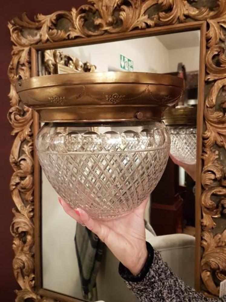 Edwardian Cut Crystal Ceiling Light - Image 1