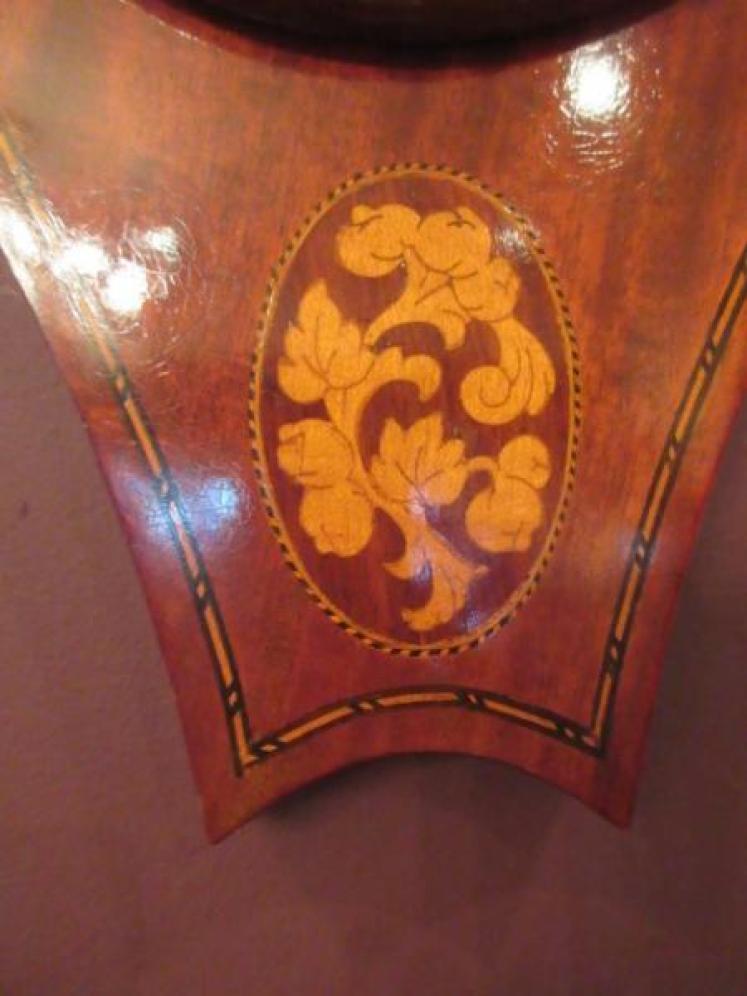 Antique Mahogany Sheraton Inlaid Barometer - Image 3