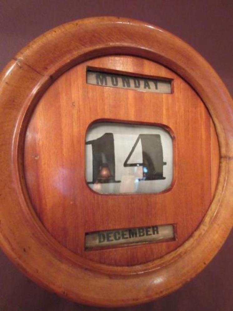 Antique Walnut Perpetual Wall Calendar - Image 2