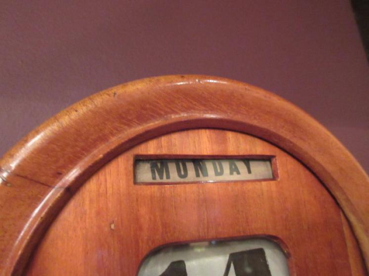 Antique Walnut Perpetual Wall Calendar - Image 3