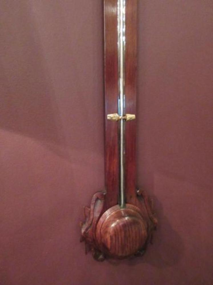 Antique Oak & Rosewood Carlisle Stick Barometer - Image 5