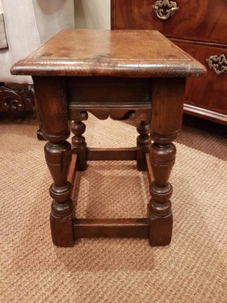 Antique George II Style Oak Joint Stool - Image 2