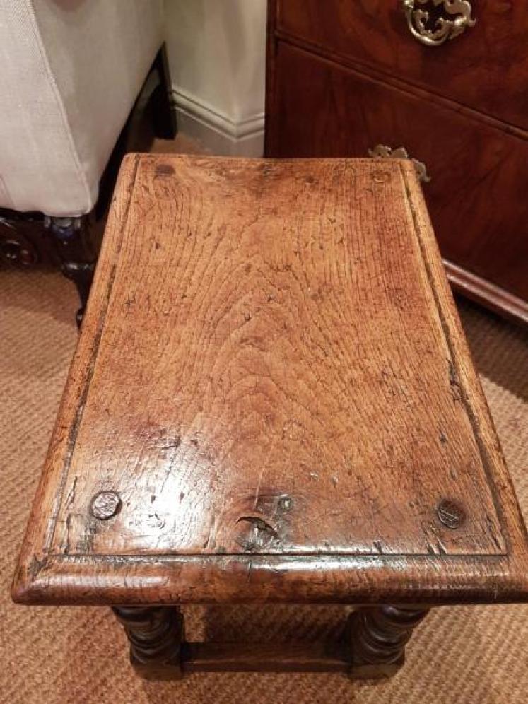 Antique George II Style Oak Joint Stool - Image 3