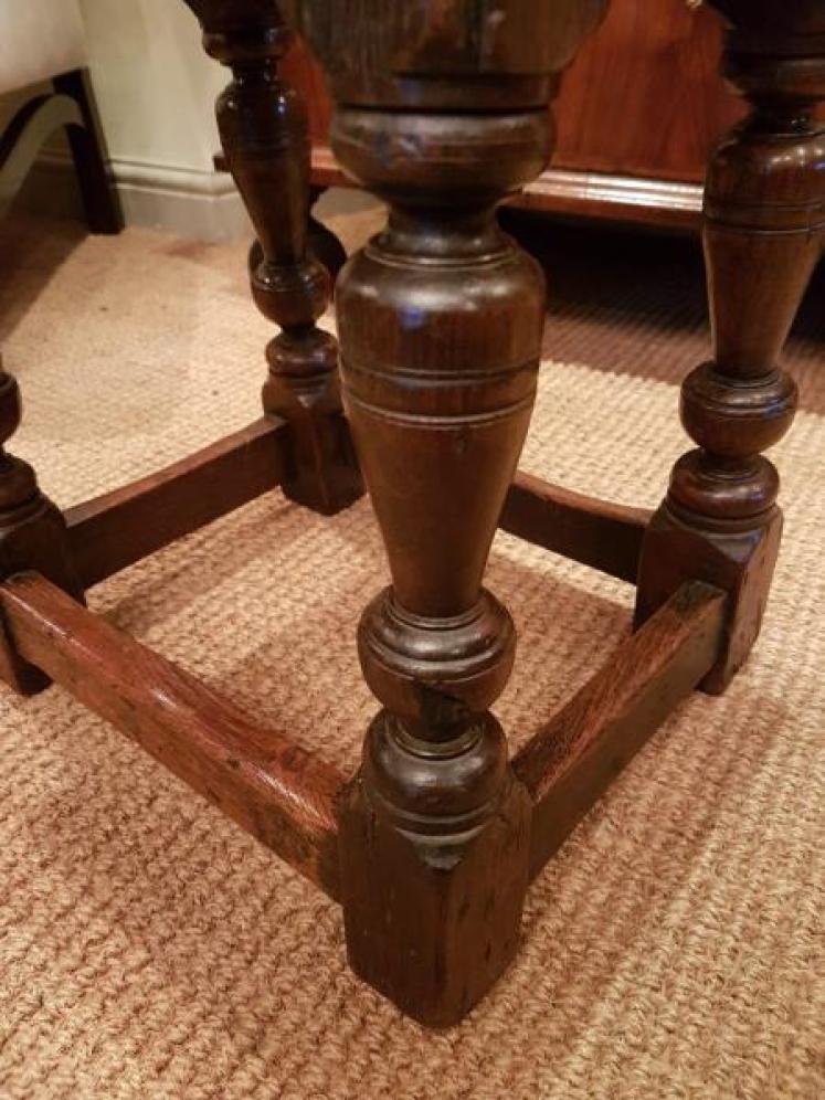 Antique George II Style Oak Joint Stool - Image 4