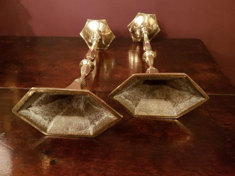 Pair of Regency Period Brass Candlesticks - Image 4