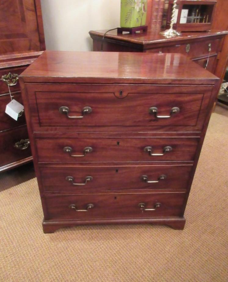 Small George III Antique Secretaire Military Chest - Image 5