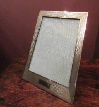 George V Period Silver Engraved Photo Frame