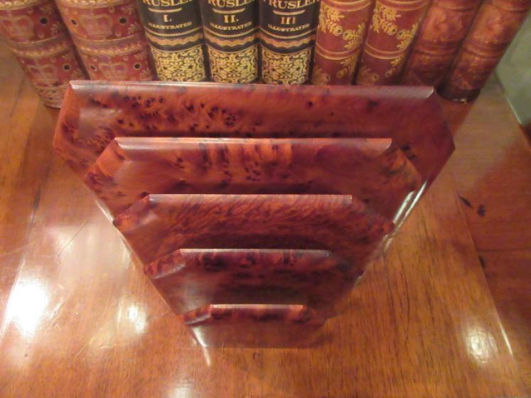 Art Deco Burr Walnut Letter Rack - Image 2